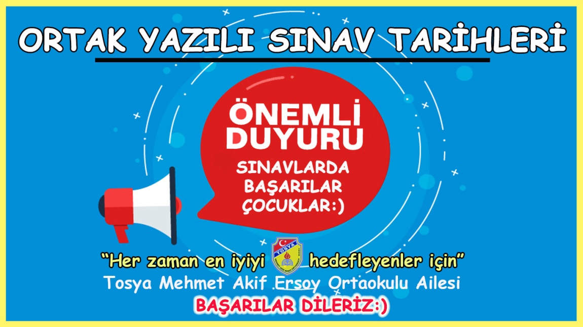 Ortak Yazılı Sınav Tarihleri (1.Sınavlar)