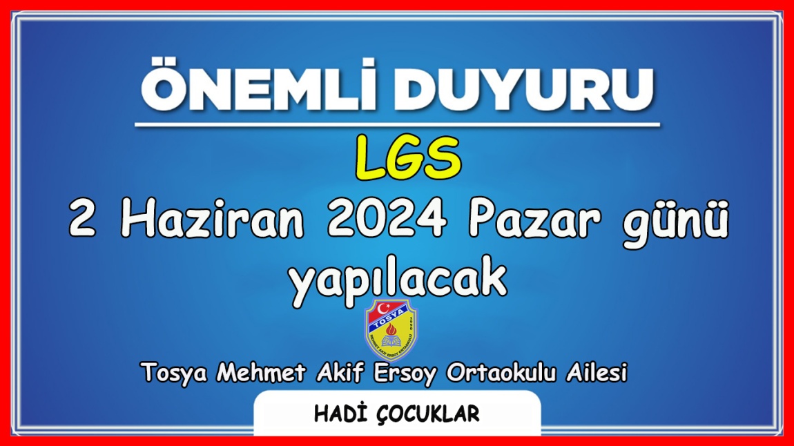 LGS Tarihi Belli Oldu